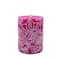 Pink & White Floral Embossed Pillar Candle by Ashland®